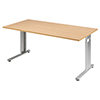 Geramöbel Schreibtisch C Fuß Flex 1.600 x 680-820 x 800 mm (B x H x T) Rechteck buche Produktbild pa_produktabbildung_1 S