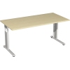 Geramöbel Schreibtisch C Fuß Flex 1.600 x 680-820 x 800 mm (B x H x T) Rechteck ahorn Produktbild pa_produktabbildung_1 S