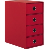 SOHO Schubladenbox exklusiv 4 Schubladen rot Produktbild pa_produktabbildung_1 S