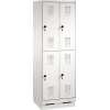 C+P Kleiderspind Evolo mit Sockel 600 x 1.800 x 500 mm (B x H x T) 4 Fächer lichtgrau A010536L