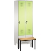 C+P Kleiderspind Evolo 600 x 1.850 x 815 mm (B x H x T) lichtgrau clowngrün Produktbild pa_produktabbildung_1 S