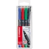 STABILO® Folienstift OHPen universal 0,7 mm 4 St./Pack. rot, blau, grün, schwarz Produktbild pa_produktabbildung_1 S