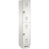 C+P Kleiderspind Evolo mit Sockel 300 x 1.800 x 500 mm (B x H x T) 2 Fächer verkehrsweiß A011195T