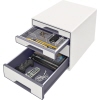 Leitz Schubladenbox WOW CUBE 4 Schubladen grau/weiß Produktbild pa_ohnedeko_1 S