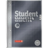 BRUNNEN Collegeblock Student Premium DIN A4 kariert mit Rand innen A012337V
