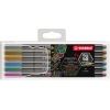 STABILO® Fasermaler Pen 68 metallic Kunststoffetui inkl. Aufhängelasche 6 St./Pack. A012356W