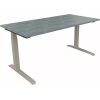 Schreibtisch all in one 1.600 x 645-1.275 x 800 mm (B x H x T) silberalluminium beton hell Produktbild pa_produktabbildung_1 S