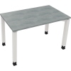 Schreibtisch all in one 1.200 x 680-820 x 700 mm (B x H x T) Vierfuß Quadratrohr beton hell A012595Y