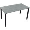Schreibtisch all in one 1.400 x 680-820 x 700 mm (B x H x T) Vierfuß Rundrohr beton hell anthrazit metallic Produktbild pa_produktabbildung_1 S