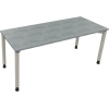 Schreibtisch all in one 1.800 x 680-820 x 700 mm (B x H x T) Vierfuß Rundrohr beton hell A012605Q