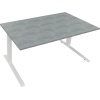 Schreibtisch all in one 1.600 x 645-1.275 x 900 mm (B x H x T) beton hell verkehrsweiß Produktbild pa_produktabbildung_1 S