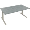 Schreibtisch all in one 1.800 x 645-1.275 x 800 mm (B x H x T) beton hell silberaluminium Produktbild pa_produktabbildung_1 S