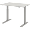 Hammerbacher Schreibtisch 1.200 x 700-1.200 x 800 mm (B x H x T) grau silber Produktbild pa_produktabbildung_1 S