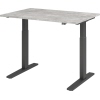 Hammerbacher Schreibtisch 1.200 x 700-1.200 x 800 mm (B x H x T) beton