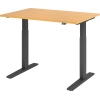 Hammerbacher Schreibtisch 1.200 x 700-1.200 x 800 mm (B x H x T) buche