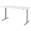 Hammerbacher Schreibtisch 1.800 x 700-1.200 x 800 mm (B x H x T) weiß silber Produktbild pa_produktabbildung_1 S