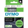 DYMO® Schriftbandkassette D1 12 mm x 7 m (B x L) transparent weiß Produktbild pa_produktabbildung_2 S