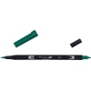 Tombow Pinselstift ABT Dual 346 in sea green mit abgenommenen Kappen und zwei Spitzen.