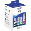 Epson Nachfülltinte Tintenstrahldrucker 102 schwarz, cyan, magenta, gelb A013589A