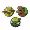 SCOUT Rucksack Accessoire Anstecker Funny Snaps® 3 Teile Green Rex Produktbild pa_produktabbildung_1 S