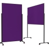 magnetoplan® Moderationstafel Design VarioPin schwarz, pulverbeschichtet violett Produktbild pa_produktabbildung_1 S