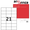 Pro/office Universaletikett weiß ohne umlaufenden Rand 2.100 Etik./Pack. A013943A