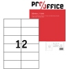 Pro/office Universaletikett weiß mit umlaufendem Rand 1.200 Etik./Pack. A013943D