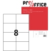 Pro/office Universaletikett weiß ohne umlaufenden Rand 800 Etik./Pack. A013943H