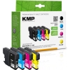 KMP Tintenpatrone Kompatibel mit Brother LC-1100 schwarz, cyan, magenta, gelb A014313S