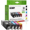 KMP Tintenpatrone Kompatibel mit Canon CLI-571XL BK/ PGI-570XL PGBK/ CLI-571XL C/ CLI-571XL M/ CLI-571XL Y schwarz, cyan, magenta, gelb