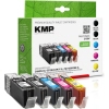 KMP Tintenpatrone Kompatibel mit Canon PGI550XL/CLI551XL schwarz, cyan, magenta, gelb A014314C