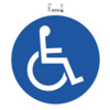 Exacompta Hinweisschild selbstklebend Platz reserviert für Menschen mit Behinderungen/Schwerbehindertenausweis