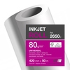 Clairefontaine Inkjetplotterpapier UNIVERSAL 80 g/m² 6 Rl./Pack. 420 mm x 50 m (B x L) Produktbild pa_produktabbildung_1 S