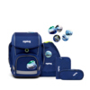 ergobag Schulranzen cubo 28 x 40 x 25 cm (B x H x T) 19l Magnetverschluss, Reißverschluss inkl. Sportbeutel, Federmäppchen (gefüllt mit Lyra Stiften), Schlampermäppchen, 5 x Klettie Gewicht: 1.100g 100 % Polyester blau BlaulichtBär