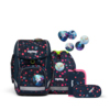 ergobag Schulranzen cubo REFLEX GLOW 28 x 40 x 25 cm (B x H x T) 19l Magnetverschluss, Reißverschluss inkl. Sportbeutel, Federmäppchen (gefüllt mit Lyra Stiften), Schlampermäppchen, 5 x Klettie Gewicht: 1.100g 100 % Polyester blau/rosa PhantBärsiewelt