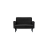 Paperflow Sofa easyChair LISBOA 2 Sitzeinheiten Samt (100 % Polyester) schwarz Produktbild pa_produktabbildung_1 S