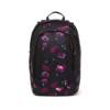 Satch Schulrucksack air Mystic Nights in schwarz mit floralem Design und gepolstertem Rücken.