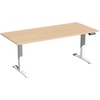 Geramöbel Schreibtisch Elevate Basic 1.800 x 730-1.230 x 800 mm (B x H x T) weiß Y000788C