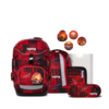 ergobag Schulranzen pack 28 x 40 x 25 cm (B x H x T) 20l Magnetschnalle inkl. Sportrucksack, Heftbox, Federmäppchen (gefüllt mit Lyra Stiften), Schlampermäppchen, 4 x Klettie Gewicht: 1.100g 100 % Polyester rot AlarmBärreitschaft