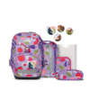 ergobag Schulranzen pack 28 x 40 x 25 cm (B x H x T) 20l Magnetschnalle inkl. Sportrucksack, Heftbox, Federmäppchen (gefüllt mit Lyra Stiften), Schlampermäppchen, 4 x Klettie Gewicht: 1.100g 100 % Polyester lila BlütenzauBär