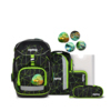 ergobag Schulranzen pack LUMI 28 x 40 x 25 cm (B x H x T) 20l Magnetschnalle inkl. Sportrucksack, Heftbox, Federmäppchen (gefüllt mit Lyra Stiften), Schlampermäppchen, 4 x Klettie Gewicht: 1.100g 100 % Polyester schwarz CyBär Race