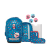 ergobag Schulranzen pack 28 x 40 x 25 cm (B x H x T) 20l Magnetschnalle inkl. Sportrucksack, Heftbox, Federmäppchen (gefüllt mit Lyra Stiften), Schlampermäppchen, 4 x Klettie Gewicht: 1.100g 100 % Polyester petrol VoltiBär