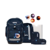 ergobag Schulranzen pack GALAXY GLOW 28 x 40 x 25 cm (B x H x T) 20l Magnetschnalle inkl. Sportrucksack, Heftbox, Federmäppchen (gefüllt mit Lyra Stiften), Schlampermäppchen, 4 x Klettie Gewicht: 1.100g 100 % Polyester dunkelblau KoBärnikus
