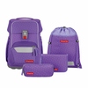 Step by Step Schulranzen BASIS 28 x 41 x 20 cm (B x H x T) 19l Magnetverschluss inkl. Sportbeutel, Federmäppchen (gefüllt mit Eberhard Faber Stiften), Schlampermäppchen Gewicht: 950g Polyester lila Purple Konfetti