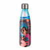 Edelstahl-Trinkflasche mit buntem Meerjungfrauen-Design und schraubbarem Deckel.
