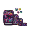ergobag Schulranzen cubo LUMI 28 x 38 x 25 cm (B x H x T) 19l Magnetschnalle inkl. Sportbeutel, Federmäppchen (gefüllt mit Lyra Stiften), Schlampermäppchen, 4 x Klettie Gewicht: 1.100g 100 % Polyester lila AmBärzonas