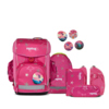 ergobag Schulranzen cubo light 28 x 39 x 25 cm (B x H x T) 19l Magnetschnalle inkl. 2 x Zip-Seitentasche, Sportbeutel, Federmäppchen (gefüllt mit Lyra Stiften), Schlampermäppchen, 4 x Klettie Gewicht: 780g 100 % Polyester pink SternzauBär