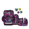 ergobag Schulranzen cubo light LUMI 28 x 39 x 25 cm (B x H x T) 19l Magnetschnalle inkl. 2 x Zip-Seitentasche, Sportbeutel, Federmäppchen (gefüllt mit Lyra Stiften), Schlampermäppchen, 4 x Klettie Gewicht: 780g 100 % Polyester lila AmBärzonas