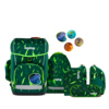 ergobag Schulranzen cubo light LUMI 28 x 39 x 25 cm (B x H x T) 19l Magnetschnalle inkl. 2 x Zip-Seitentasche, Sportbeutel, Federmäppchen (gefüllt mit Lyra Stiften), Schlampermäppchen, 4 x Klettie Gewicht: 780g 100 % Polyester grün Bärtastisch
