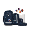 ergobag Schulranzen maxi GALAXY GLOW 28 x 43 x 25 cm (B x H x T) 24l Magnetschnalle inkl. Sportrucksack, Federmäppchen (gefüllt mit Lyra Stiften), Schlampermäppchen, 4 x Klettie Gewicht: 1.100g 100 % Polyester dunkelblau KoBärnikus